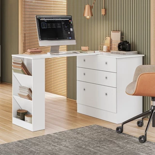 Cômoda 3 Gavetas com Mesa Giratória - Qmovi