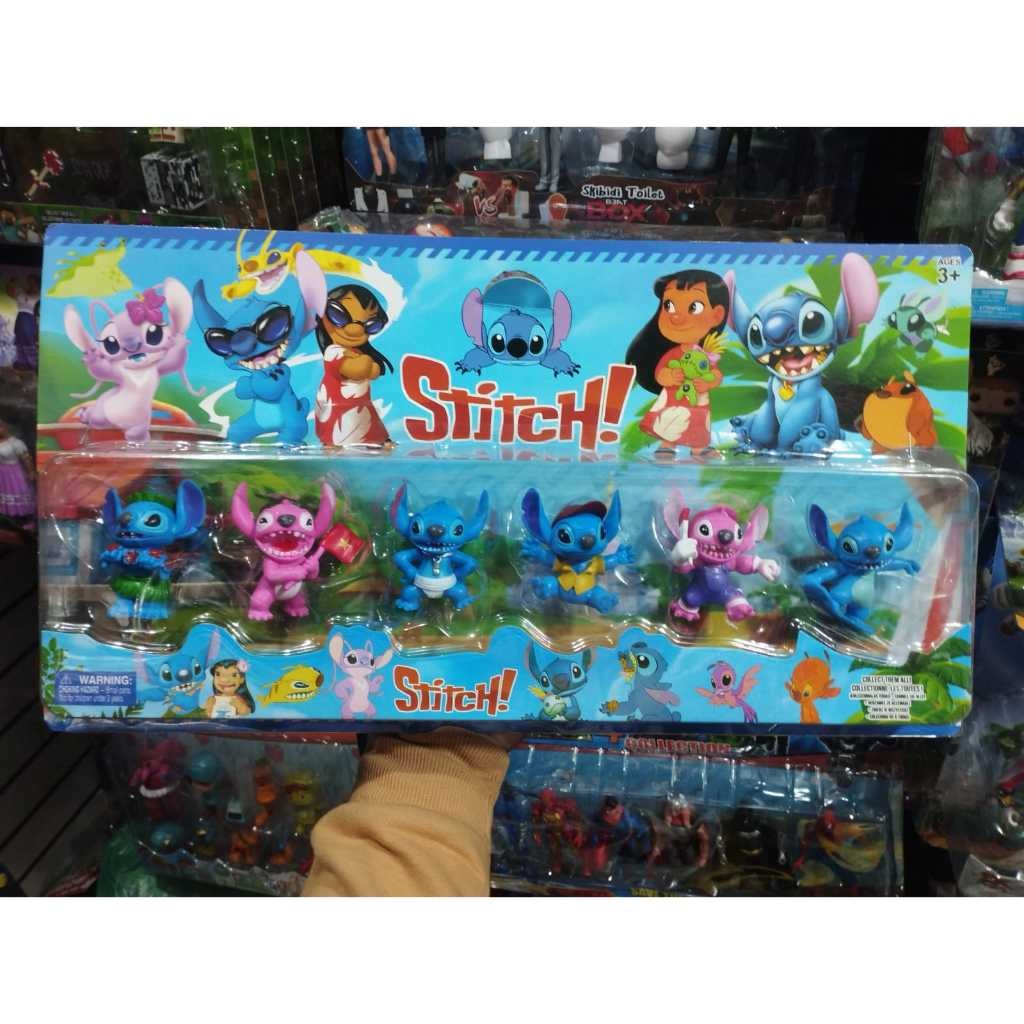 Kit Com 6 Bonecos Lilo E Stitch O Filme Brinquedo Lançamento Promoção ...
