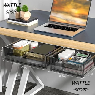 Caixa De Armazenagem De Prateleira De Mesa WATTLE , Pull Out Gaveta Invisível , Grande Capacidade Suspensa Sob Escrivaninha