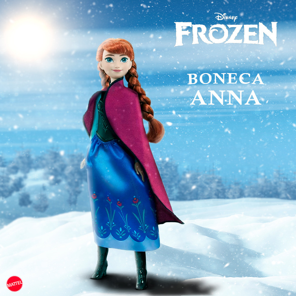Boneca Anna Coleção Disney Frozen 27cm HLW49 - Mattel