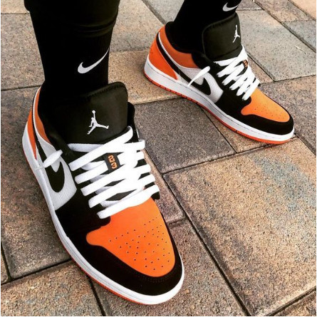 Tenis Air Jordan 1 Nike Masculino Dunk Cano baixo Laranja/Preto/Roxo/Vermelho Low Super desconto