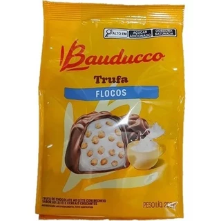 Páscoa Bauducco Trufa Flocos Recheio ao Leite e Cereais Crocantes Feito Na Itália