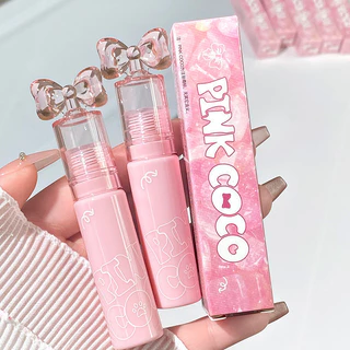 Pink Coco Mirror Superfície Espelho Batom Hidratar Não Fácil De Desbotar Brilho Labial Duradouro Maquiagem Luz De Água