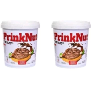 Kit com 2 potes de 1,01 kg de Creme de Avelã Prinknut. Produto muito semelhante Ótimo para confeitar bolo