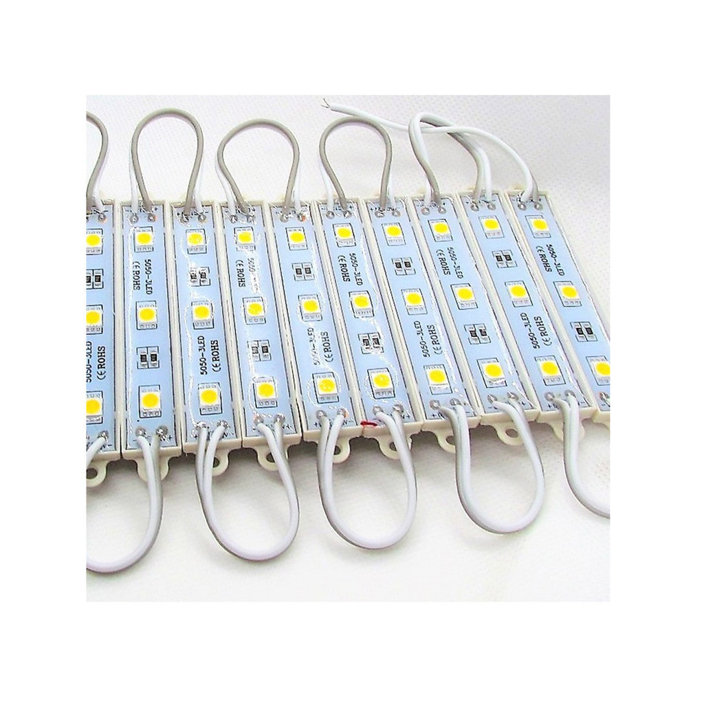 Pastilha Modulo 3 Leds 5050 - Prova D'agua Branco Quente - 5 Unidades ...