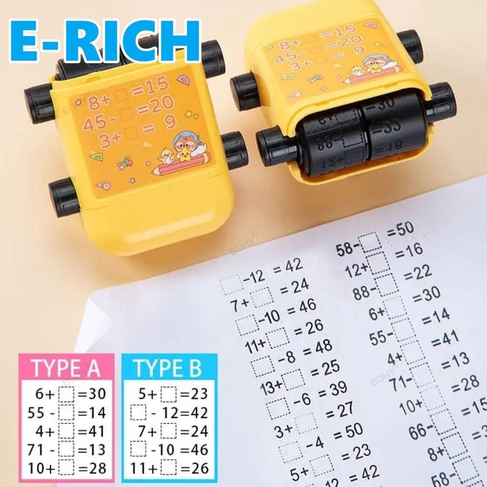 ERICH1 Carimbo Matemático Infantil , Selo Aritmético De Rolo De Adição ...