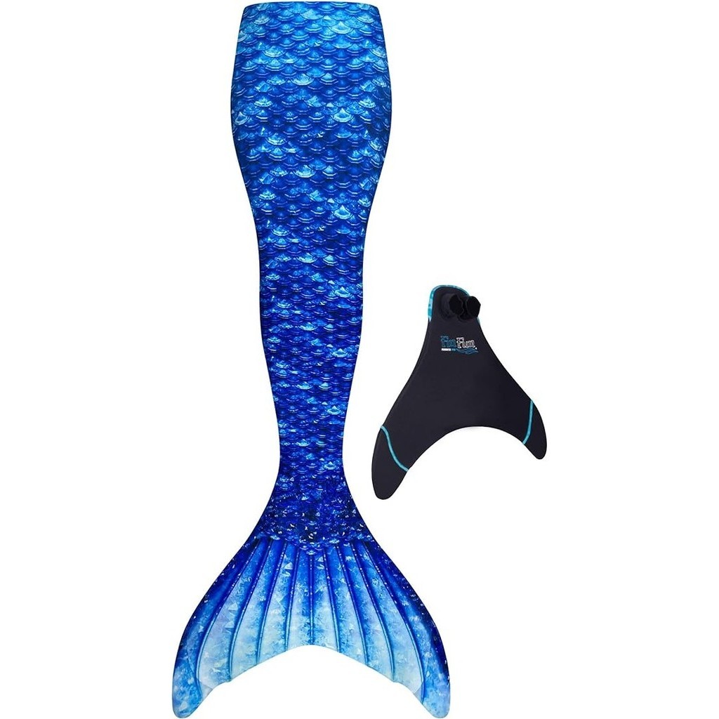 Cauda De Sereia Com Nadadeira + Top Finfun Azul 8