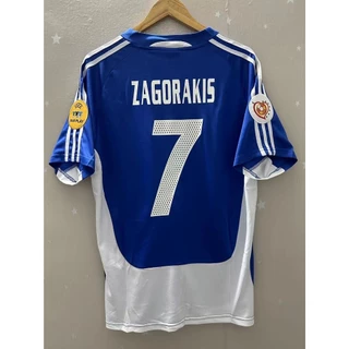 20004 Grécia Home CHARISTEAS Camiseta De Futebol Retro De Alta Qualidade Personalizada ZAGORAKIS KARAGOUNIS