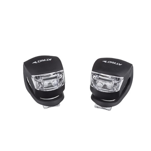KIT FAROL DIANTEIRO TRASEIRO P/BIKE PRETO ATRIO BI049