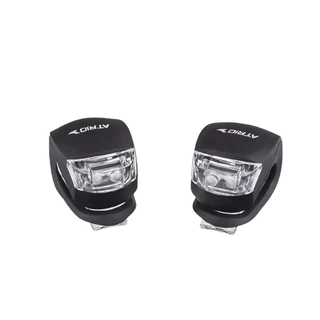 KIT FAROL DIANTEIRO TRASEIRO P/BIKE PRETO ATRIO BI049