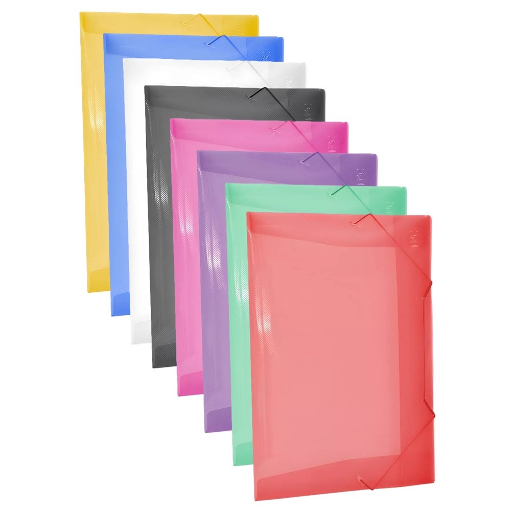 10 Pastas com Aba Elástico Polipropileno A4 | Shopee Brasil