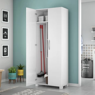 Armário Multiuso Lavanderia 2 Portas Branco NT4015 Notável Móveis