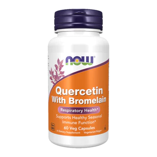Quercetina 800mg + Bromelaína Now Foods 60Cáps Importado