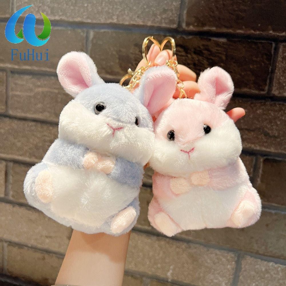 FUHUI Hamster Coelho Porta-Chaves Kids Toy DIY Trinket Doll Travesseiro Casamento Presente Carro Decoração Pendant Saco Pingente Acompanhar Brinquedos Bunny Plush