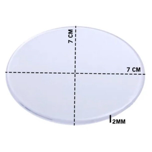Base Acrílica 7CM Redonda - Topo de Bolo/Biscuit/Artesanato