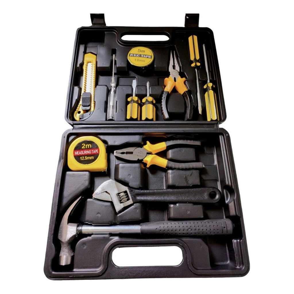 Kit Ferramentas Maleta Jogo 12 Peças Multiuso Casa Bomder