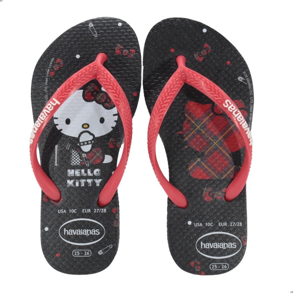 Havaianas Slim Hello Kitty - Tongs Fille Confortables Imprimées, Légères Et Antidérapantes