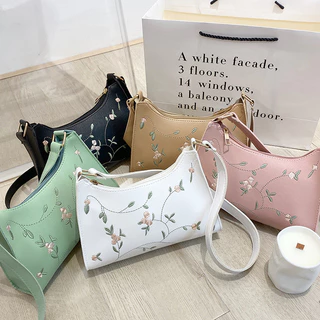 Bolsa Feminina Para O Ombro Um Só Edição Coreana Braço Bordada