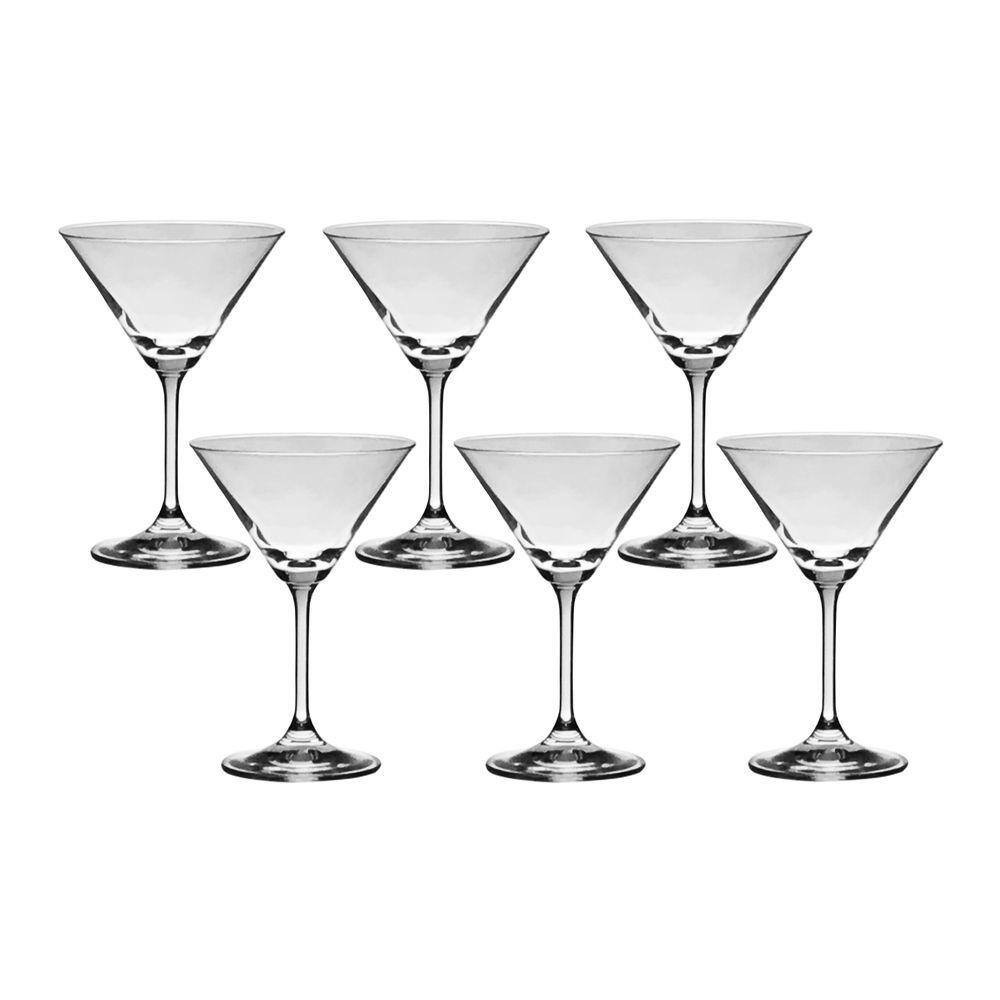 JG 6 TAÇAS P/ MARTINI PASABAHCE ENOTECA EM VIDRO 220ml A17cm