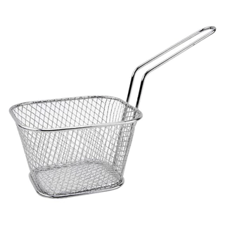 Mini Cesto Para Fritura Servir Porções Quentes Batata Frita Inox