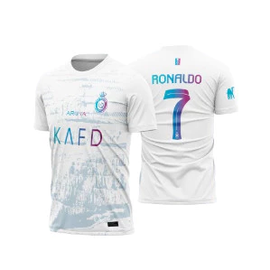 Camisa Al Nassr 23/24 III Camisa Cristiano Ronaldo Futebol Branca