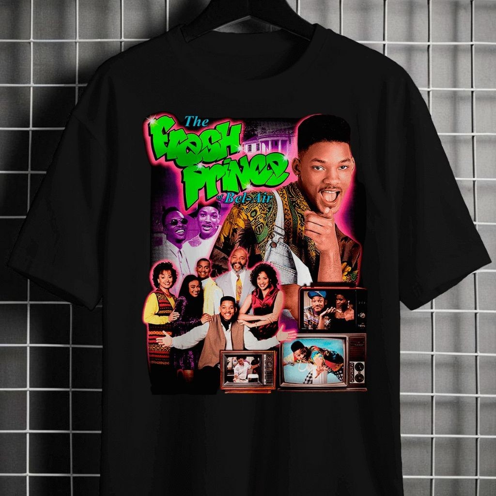 Camiseta Unissex Graphic Fresh Prince Will Smith Um Maluco no