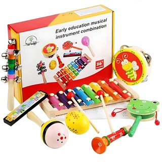 Kit Instrumentos Musicais 8 Peças Infantil Shiny Toys