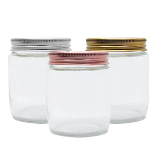 Kit Potes De Vidros Geleia 200ml c/ Tampas Metalicas e Lacres - Multiuso | Temperos | Bolos no Pote | Lembracinhas |