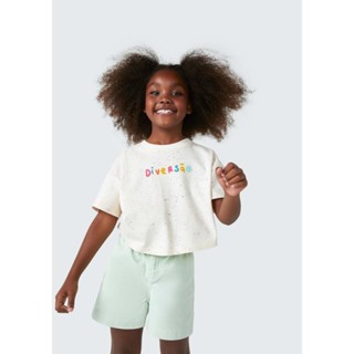 Blusa Cropped Básica Infantil Menina Com Estampa Hering Kids