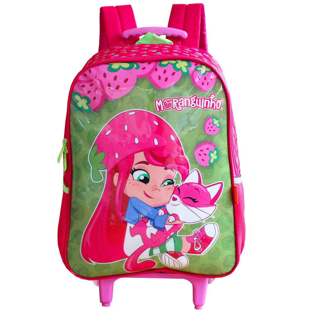 Mochila Escolar De Rodinhas Infantil Juvenil Da Moranguinho | Shopee Brasil