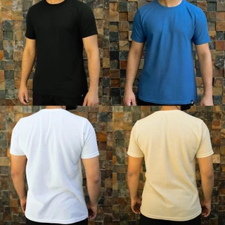 Kit 4 Camiseta Masculina Texturizada