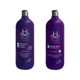 Shampoo Hydra Pelos Claros 1 L + Shampoo Extra Soft 1 L