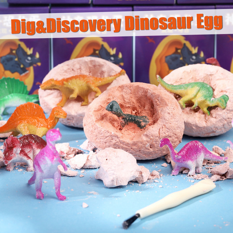 Kit de Escavação de Ovos de Dinossauro Brinquedo Fóssil de Dinossauro Treinamento Manual Brinquedos Educativos Científicos Para Crianças
