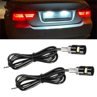 Kool 1 2Pcs Número Da Cauda Motocicleta Do Carro Luz De Parafuso Universal 12V 5630 Lâmpada De Placa Branca LED