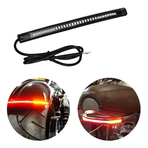 Lanterna Traseira Com Pisca Full Led Moto Custom Café Racer