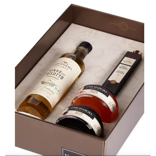 Kit Gourmet Casa Madeira (Vinho Risotto / Creme Balsâmico CS / geleias