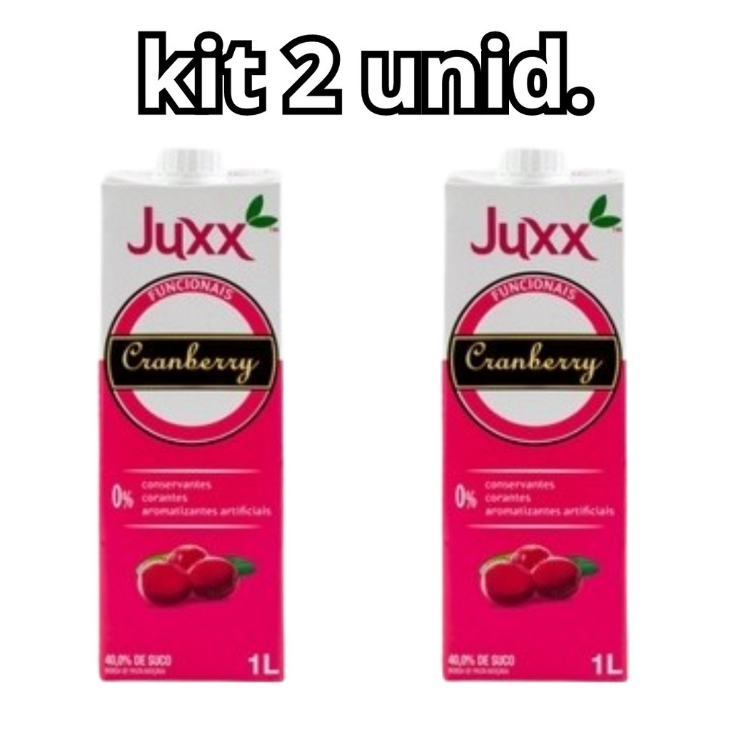 KIT 2 unid Suco de Cranberry com Açúcar Juxx 1L