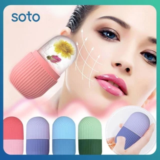 Soto Aplicar Massagem Facial Rolo De Grade De Gelo Gelo Rosto Silicone Molde De Gelo Instrumento De Limpeza Massagem Remover Acne Reduzir Pornografias Reutilizável Portátil Cuidado