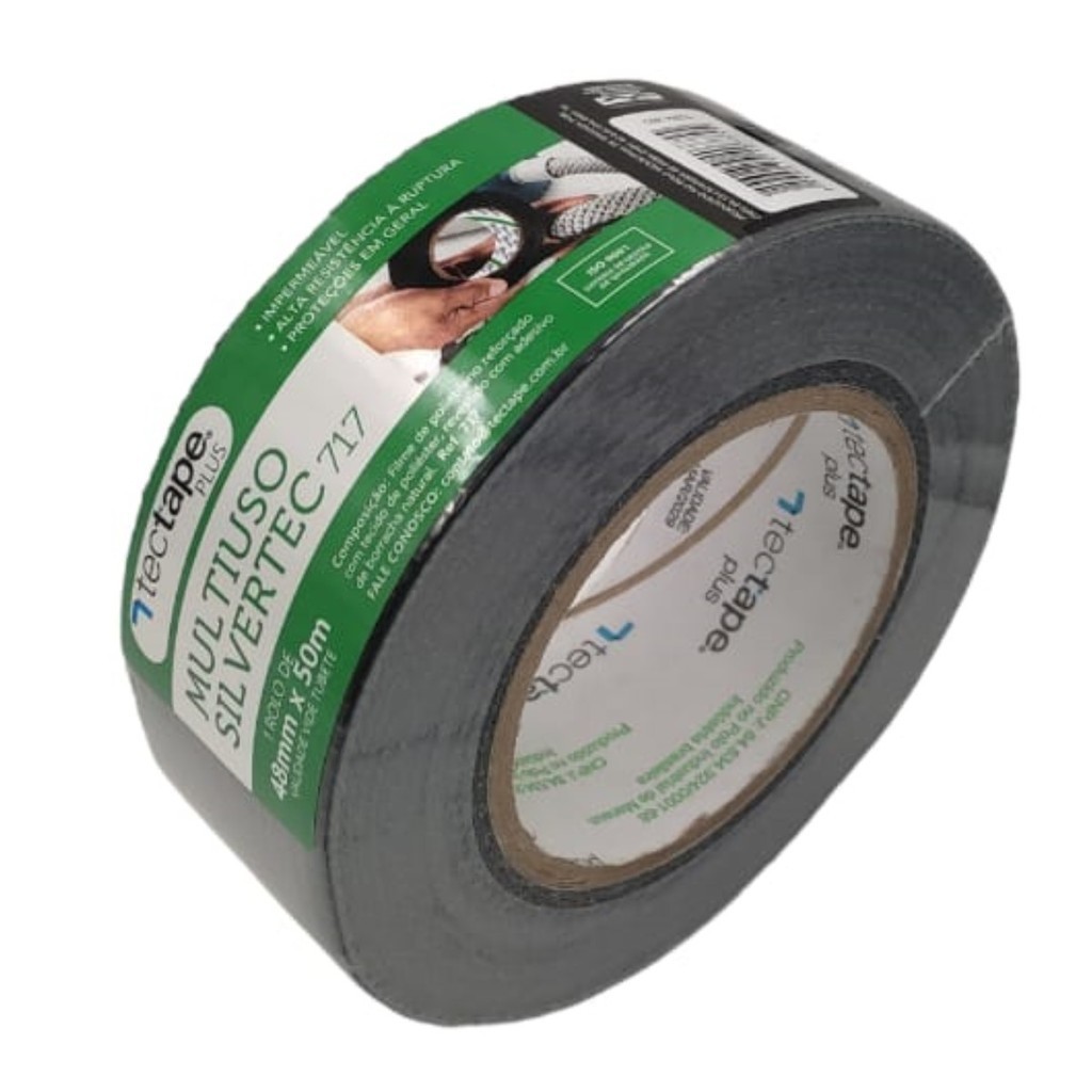 Fita Adesiva Polietileno Silvertec Tectape Preta 48mm X 50m | Shopee Brasil