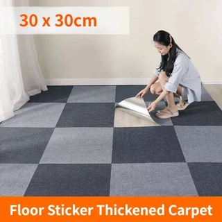 Autocolante De Piso Espessado Tapete Decoração De Quarto-30 X 30CM Antiderrapante