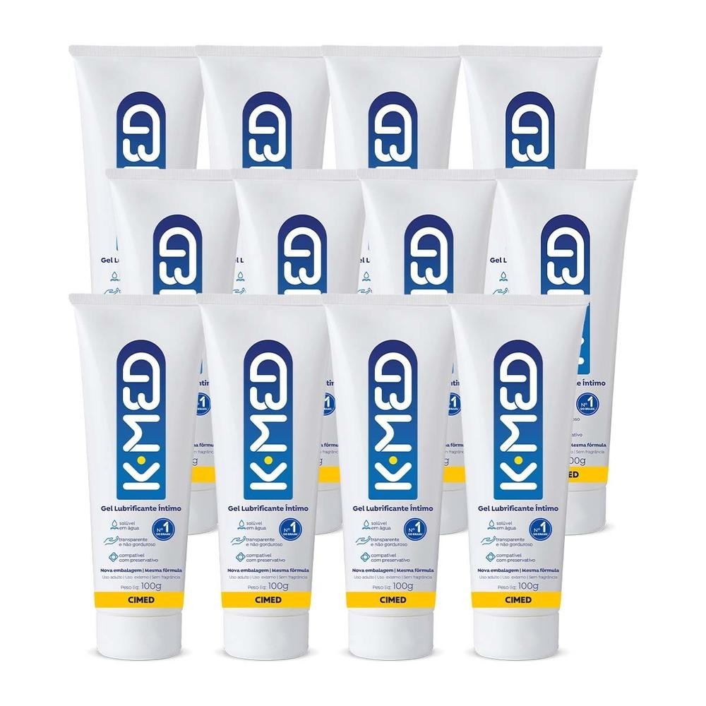 Kit c/ 12 unidades - Gel Lubrificante Íntimo K-med 100g | Shopee Brasil