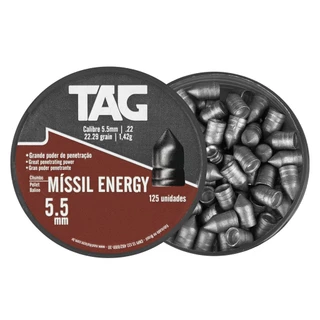 CHUMBINHO MISSIL ENERGY 5,5MM - C/ 125PC - TAG