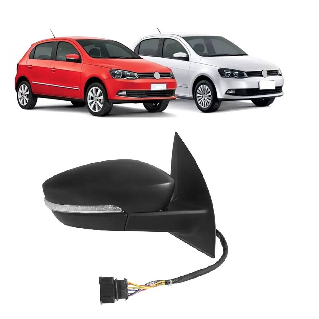 Espelho Retrovisor Externo Gol Voyage G6 G7 Lado Direito Preto 4P ...