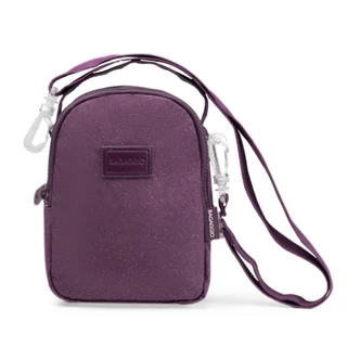 Bolsa Transversal Feminina Pequena Crinkle Glitter Roxa