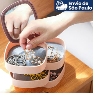 Organizador De Javes Multifuncional De Joias , Compartimentos De Quatro Camadas Para Mesa