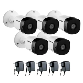 Combo 05 Câmeras de Segurança VHL 1220 B G2 HDCVI Full HD 1080p Intelbras com Fonte de alimentação