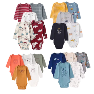 Lucky baby body bebê menino/body manga longa menino / Kit Roupa De Bebe 5 Peças