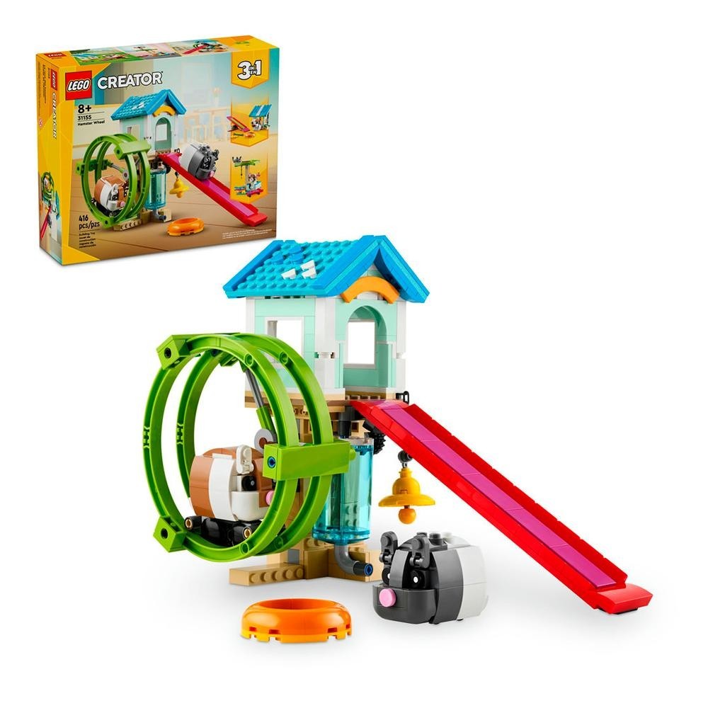 LEGO® Creator Roda de Hamster; Conjunto de Brinquedo de Animal 3em1 31155
