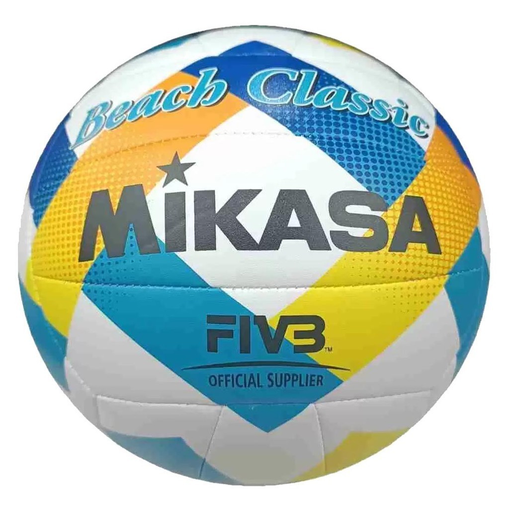 Bola Vôlei Mikasa VLS300 Aprovada FIVB E CBV Com NF Inflador - Branco+Azul