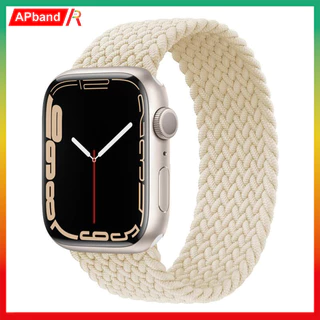 Pulseira de Nylon Trançado Solo Loop para Apple Watch Iwatch Ultra 9 8 7 SE 6 5 4 3 2 1 - Banda 45mm 44mm 42mm 41mm 40mm 38mm